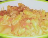 A picture of step 3 of Red sauce macroni.