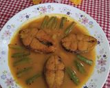 A picture of step 7 of Katla Fish with Ridge Gourd.