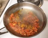 A picture of step 4 of Chickpea with Eggplant in a Tomato Sauce.