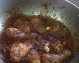 A picture of step 2 of Chicken biryani with mint chutney.