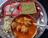 A picture of step 9 of Soya chunks curry.