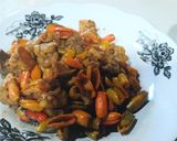 Foto langkah ke 5 dari resep Tumis kulit melinjo dan tempe.
