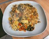 Une image de l'étape 14 de Omelette aux épinards, ail et tomates cerises.