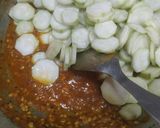 A picture of step 4 of Moong dal and galka(sponge gourd) nu shaak.
