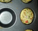 A picture of step 7 of Chicken Cheese Egg Muffins 😋.
