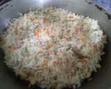A picture of step 4 of Veg fried rice and jeera rice.