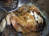 Dendeng ayam pedas manis.