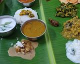 A picture of step 7 of #OSR#Onam Sandhya will be served in banana leaves all varieties.