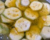 A picture of step 1 of Raw banana tawa fry.