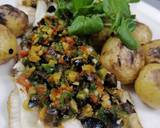Grilled lemon sole with tapenade and baby potatoes recipe step 7 photo