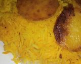 A picture of step 4 of Persian Rice with Potato Tahdig.