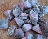 A picture of step 1 of Beef cubes and rice.