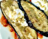 Foto del paso 6 de la receta: Berenjena y tomate asado con burrata y pesto de hierbabuena con nueces