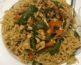 A picture of step 6 of Egg fried rice and chicken sauce.