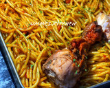 A picture of step 4 of Jollof spaghetti.