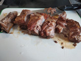 Costilla de cerdo guisada con garbanzos y patatas