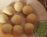 A picture of step 4 of Choco stuffed milk balls.