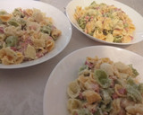 Foto del paso 6 de la receta: Macarrones de colores a la carbonara con Frankfurt y bacon