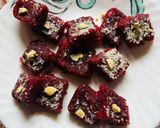 A picture of step 6 of Coconut Dragon Fruit Burphi.