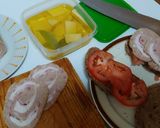 Foto del paso 1 de la receta: Sándwich pan multicereales con fiambre carne y Queso mahon