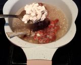 Foto langkah ke 5 dari resep Bubur kacang Merah Ayam Kampung (MPASI Bayi 8 Bln+).