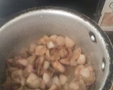 A picture of step 3 of Bhakri with bhindi sabzi.