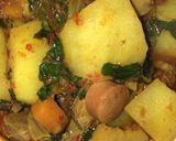 A picture of step 8 of Potato and gizzard porridge.