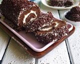 Gambar langkah 4 resipi Swiss Roll Nutella.