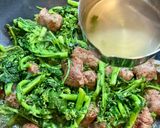 A picture of step 6 of Pasta with Broccoli Rabe and Italian Sausage.