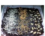 Cara Membuat Brownies Crispy Topping Kacang cacah Almond slice etc 3