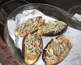 Foto del paso 6 de la receta: Berenjenas rellenas de carne picada y setas al ajillo