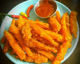 ক্রিস্পি ক্যারোট ফ্রাই (crispy carrot fry recipe in Bengali) রেসিপি ধাপ - 7 ছবি