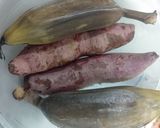 A picture of step 1 of Raw Banana sweet potato cutlets.