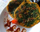 A picture of step 5 of Spinach veg omelette.