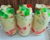A picture of step 9 of Mango flavour fruit and jelly custard.