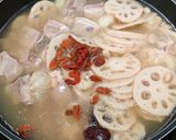 A picture of step 12 of Lotus root pork ribs soup.