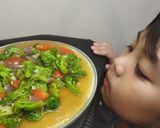 Foto langkah ke 8 dari resep Tim telur siram brokoli saus tiram.