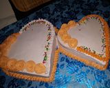 A picture of step 12 of Double Heart cake.
