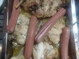 Pollito Al Horno Con Ensalada Rusa (Súper Fácil)