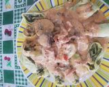 Foto del paso 6 de la receta: Fideos rellenos de acelga, muzzarella y nuez, con salsa rosa