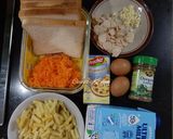 Foto langkah ke 1 dari resep Macaroni Quiche Roti Tawar.