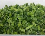 A picture of step 1 of Masala Dal Vadas with Leek.
