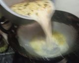 A picture of step 2 of Leftover boondi raita kadhi.