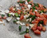 A picture of step 3 of Aloo cholai Amaranth.