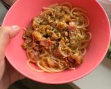 Pestos baconos tészta recept fázis 2 fotója