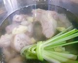 Hình bước làm 1 của món Bún Bò Huế (Nạm bò, chân giò, xương bò, giò sống)