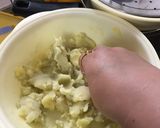 A picture of step 5 of Aloo (Potato) Bharta: 4 different types of 'Mashed Potatoes' with 'Desi Twists'.
