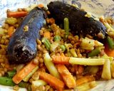 Foto del paso 3 de la receta Morcillas con salteado de verduras y lentejas