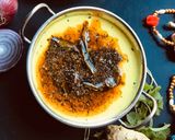 A picture of step 3 of Rajasthani Kadhi.