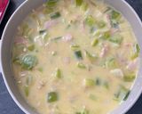 A picture of step 2 of Tuna and Leek Quiche.